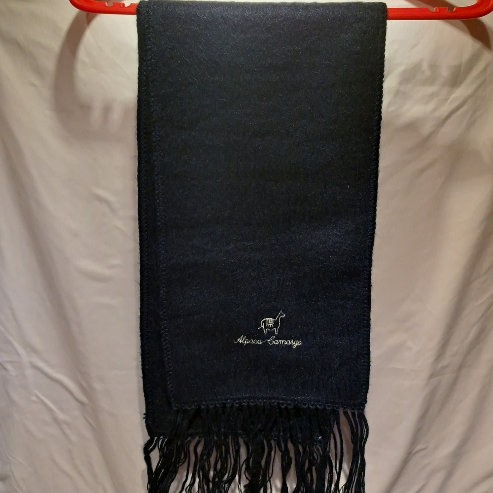 Luxurious Black Alpaca Scarves by Alpaca Caravans
